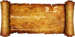 Medgyessi Sejla névjegykártya